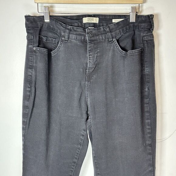 Vintage America Blues Boho Skinny‎ Women's Jeans Black Plus 16W 33 GUC - Picture 2 of 13